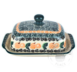 Large Butter Dish - Peaches