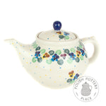 Round Teapot - 40 oz - Pansy Patch