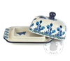 Small Butter Dish - Blue Daphodils with Butterfly